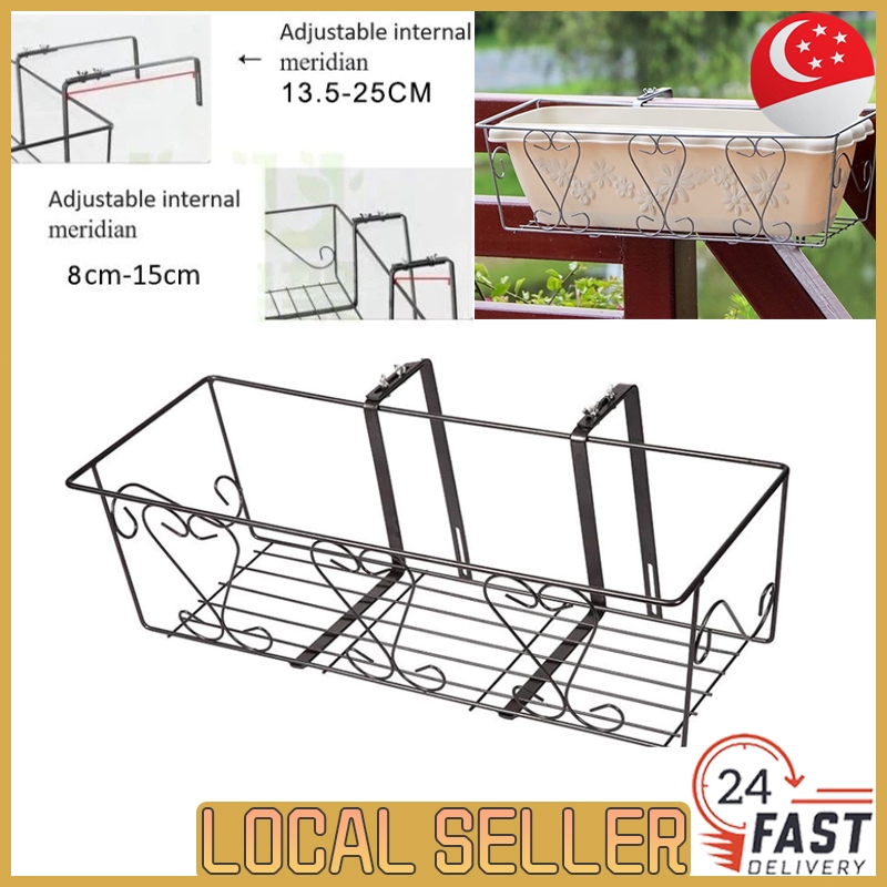 [SG Stock]Adjustable Hanging Rack Balcony Railing Stainless Steel ...