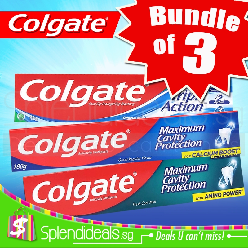 [ COLGATE ] (BUNDLE OF 3) COLGATE TOOTHPASTE FRESH MINT | REGULAR MINT ...