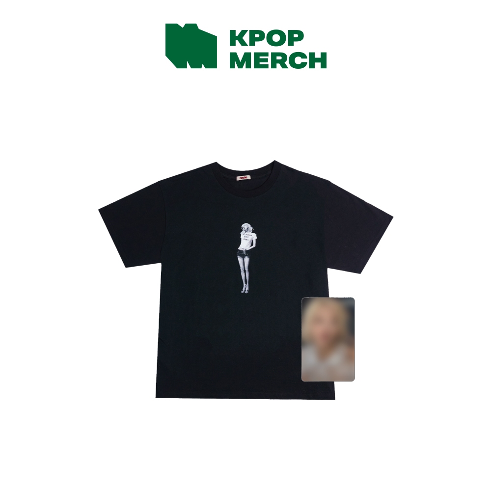 BLACKPINK ROSIE ロゼ BLACK T-SHIRT トレカ付き BLACKPINK ROSE - 1st Studio Album ROSIE Official MD [ Number One