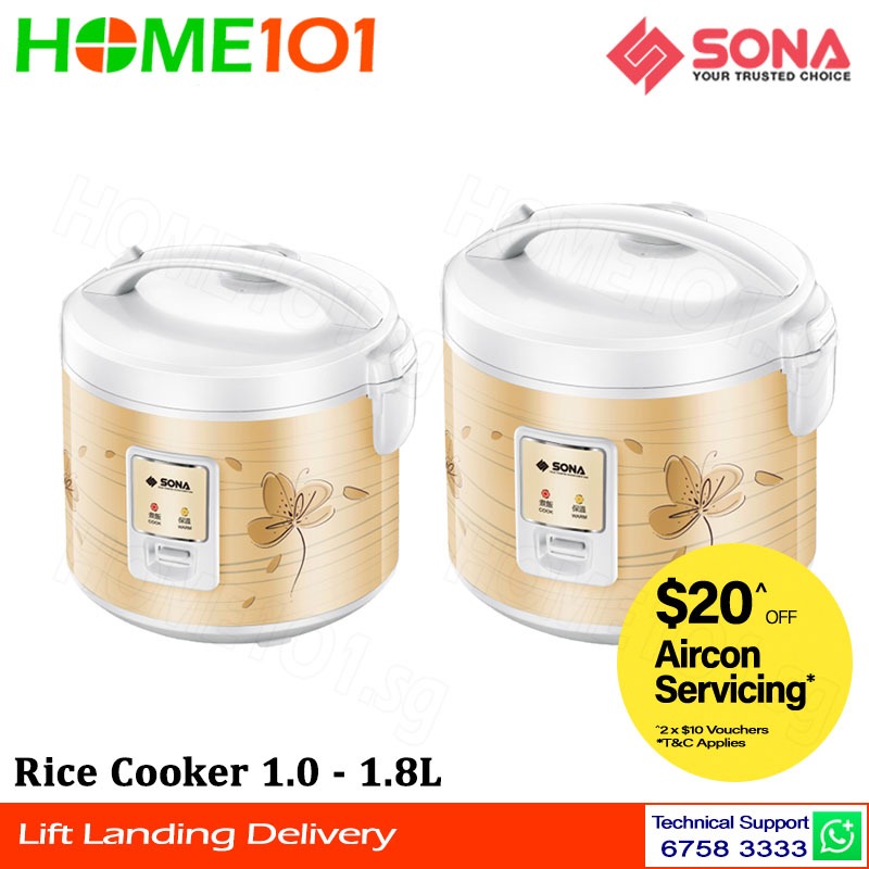 Sona Rice Cooker 1.0L - 1.8L [SRC 2603] [SRC 2601] | Shopee Singapore