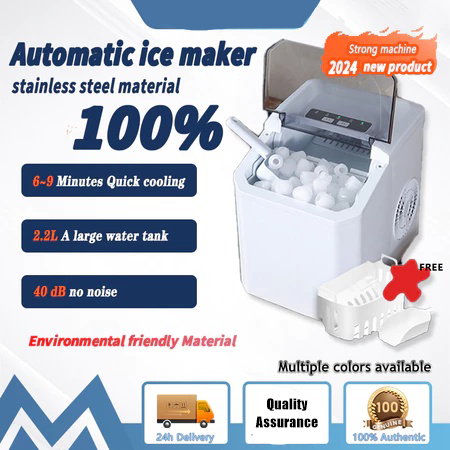Ice Maker Home Automatic Self Cleaning Portable Electric Ice Machine ...