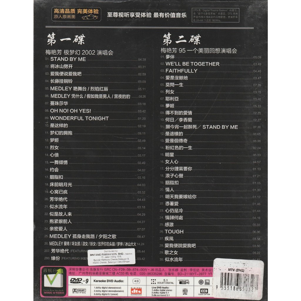 Anita Mui Fantasy Gig 2002 / Mui Music Show (2 DVD) (China