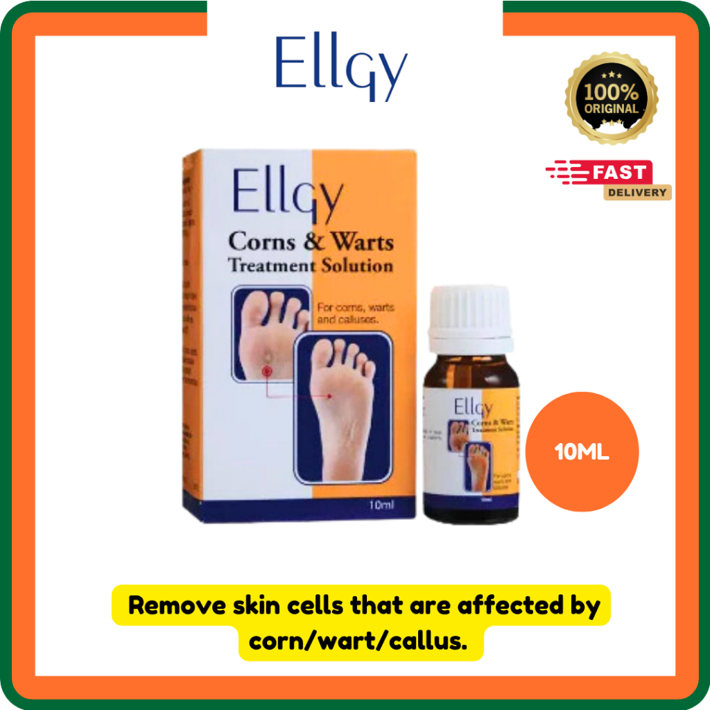 Ellgy Corn & Warts Treatment Solution | 10ML | EXP:04/27 | Remove Corns ...