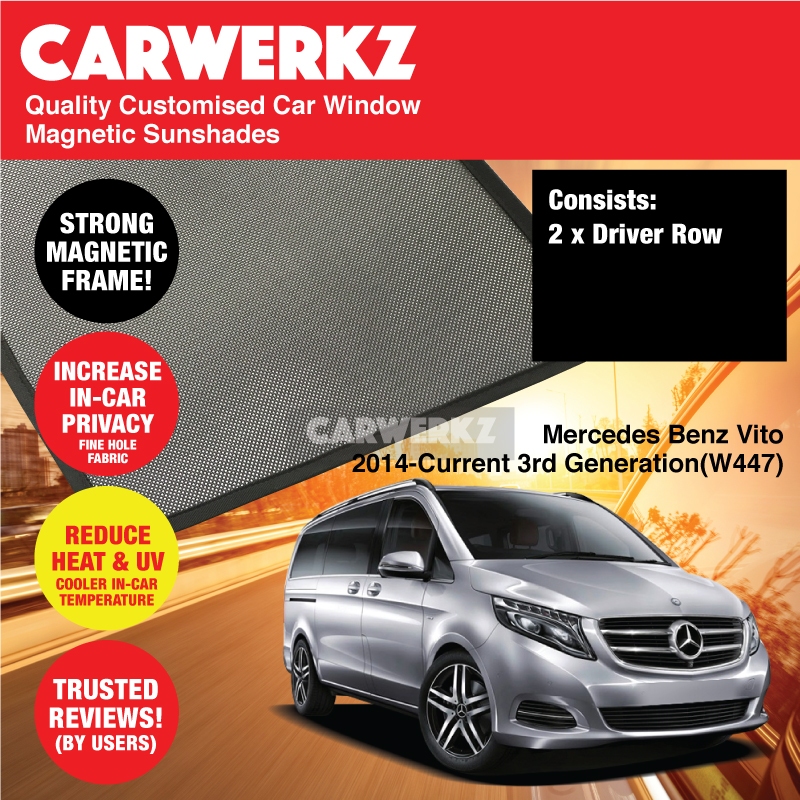Customised Window Magnetic Sunshades for Mercedes Benz Vito 2014 ...