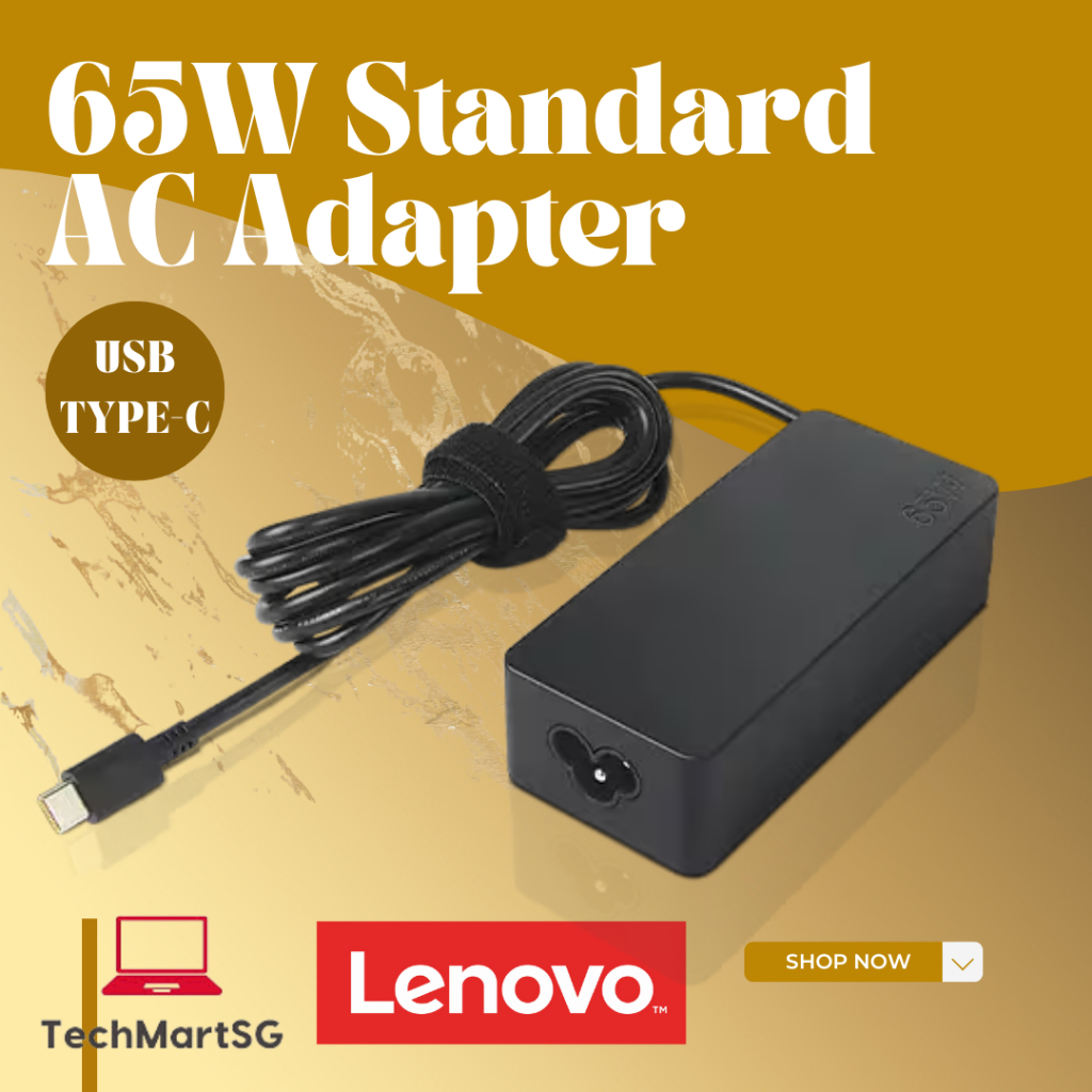 Lenovo 65W Standard AC Adapter (USB Type-C) UK/HK/SGP/SRI (4X20M26276 ...