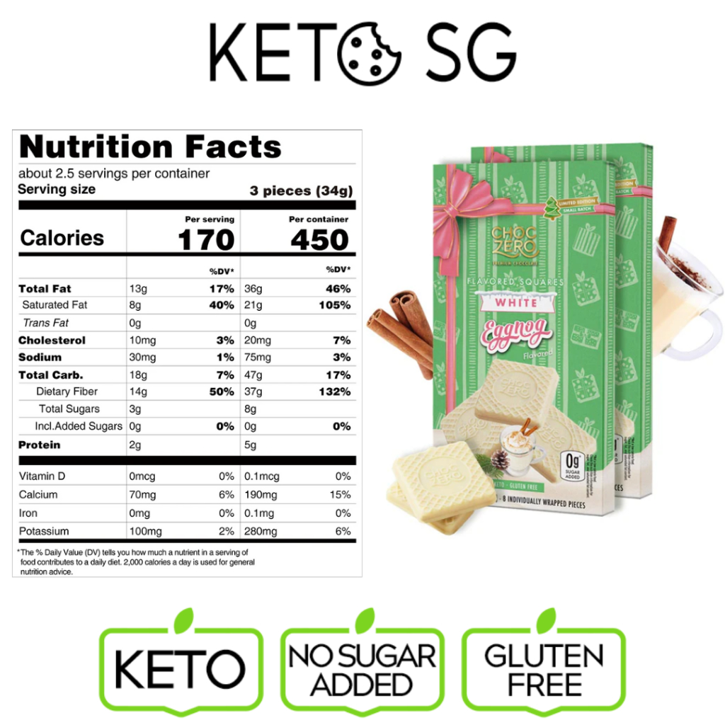 ChocZero Keto Milk Dark White Chocolate Squares 70% 92% Peppermint
