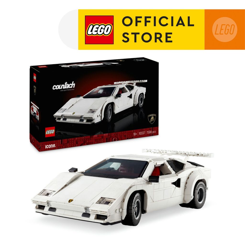 LEGO Icons 10337 Lamborghini Countach 5000 Quattrovalvole (1506 Pieces ...
