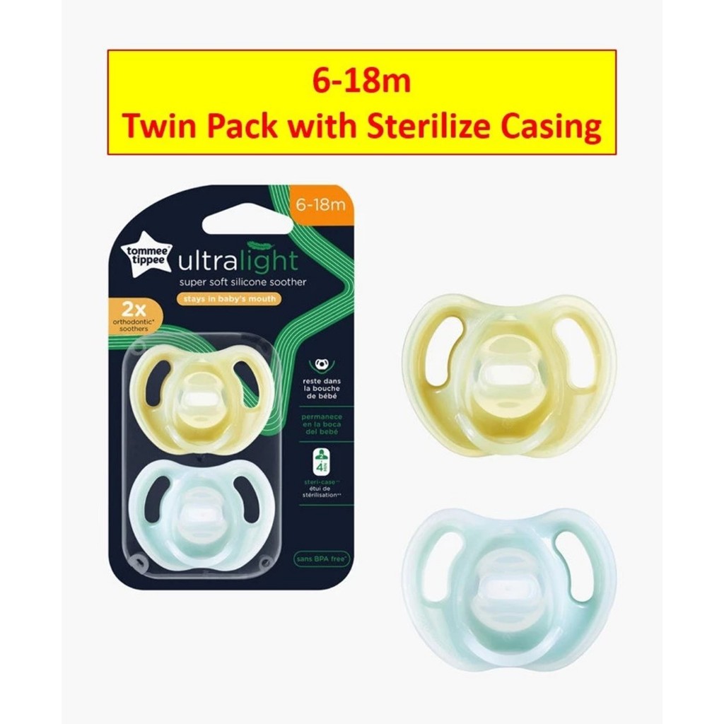 Tommee Tippee Ultra-Light Silicone Baby Soother Puting 0-6m 6-18m 18-36m