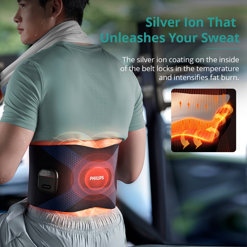 New arrive】Philips Slimming Belt Waist Trainer EMS Heated Waist