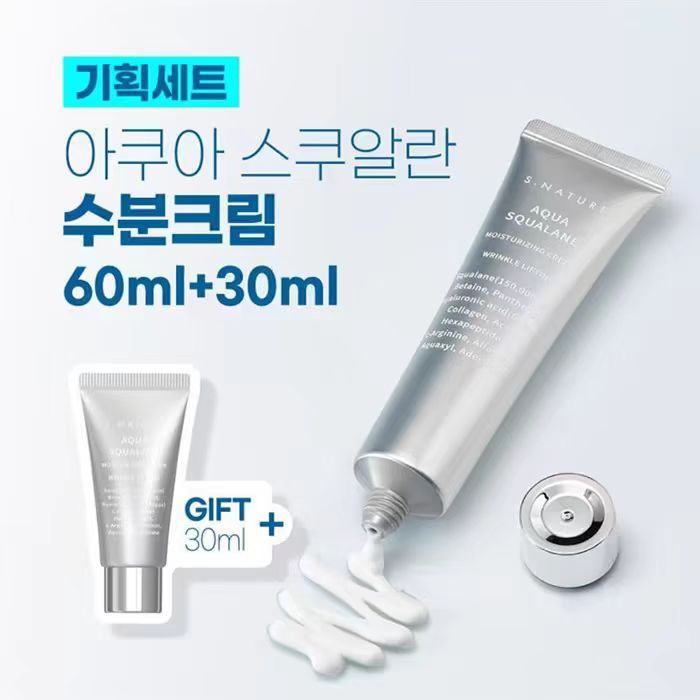 thumbnail image 2 of S.NATURE Aqua Squalane Moisturizing Cream Set (2 X 80ml) – Calming Face Moisturizer With Glycerin & Hyaluronic Acid For All Skin Types 2 of 4