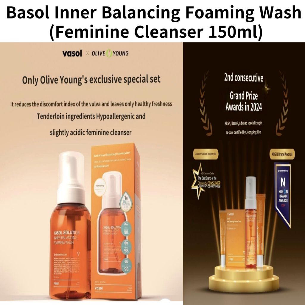 Basol Inner Balancing Foaming Wash (Feminine Cleanser 150ml)100% ...