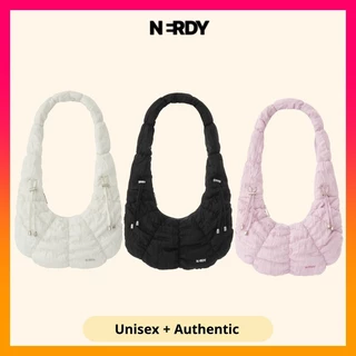 【NERDY】Mini Pleats Ribbon Hobo Bag NERDY Mini Pleated Ribbon Hobo Bag Ivory – SeoulSeoul