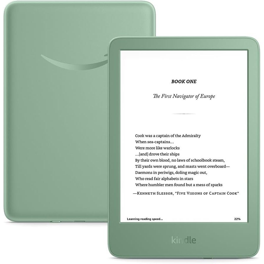 AD-FREE Kindle Basic 11th Gen 2024/22 16GB Matcha/Black/Denim