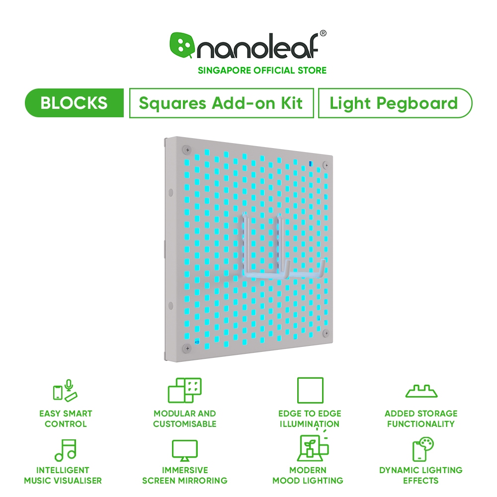 Nanoleaf Blocks Light Pegboard Add-On Kit (1 Panel) | Shopee Singapore