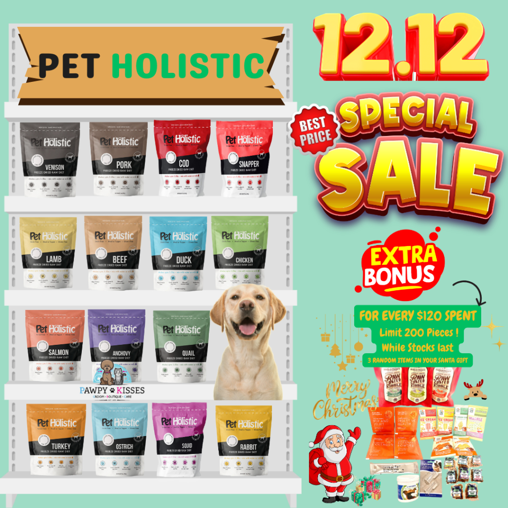 New Flavours Pet Holistic Freeze Dried Raw Dog Food 14oz Pawpy Kisses Shopee Singapore