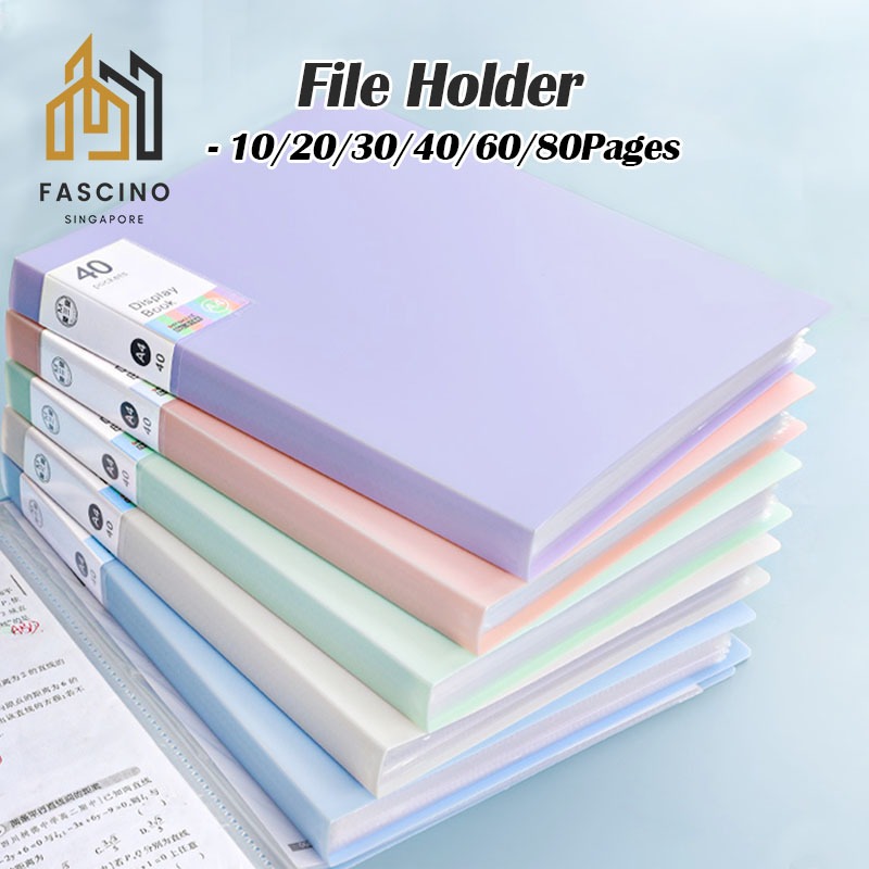 【SG】A4 File Holder Pocket Presentation Display Book Clear Sleeves ...