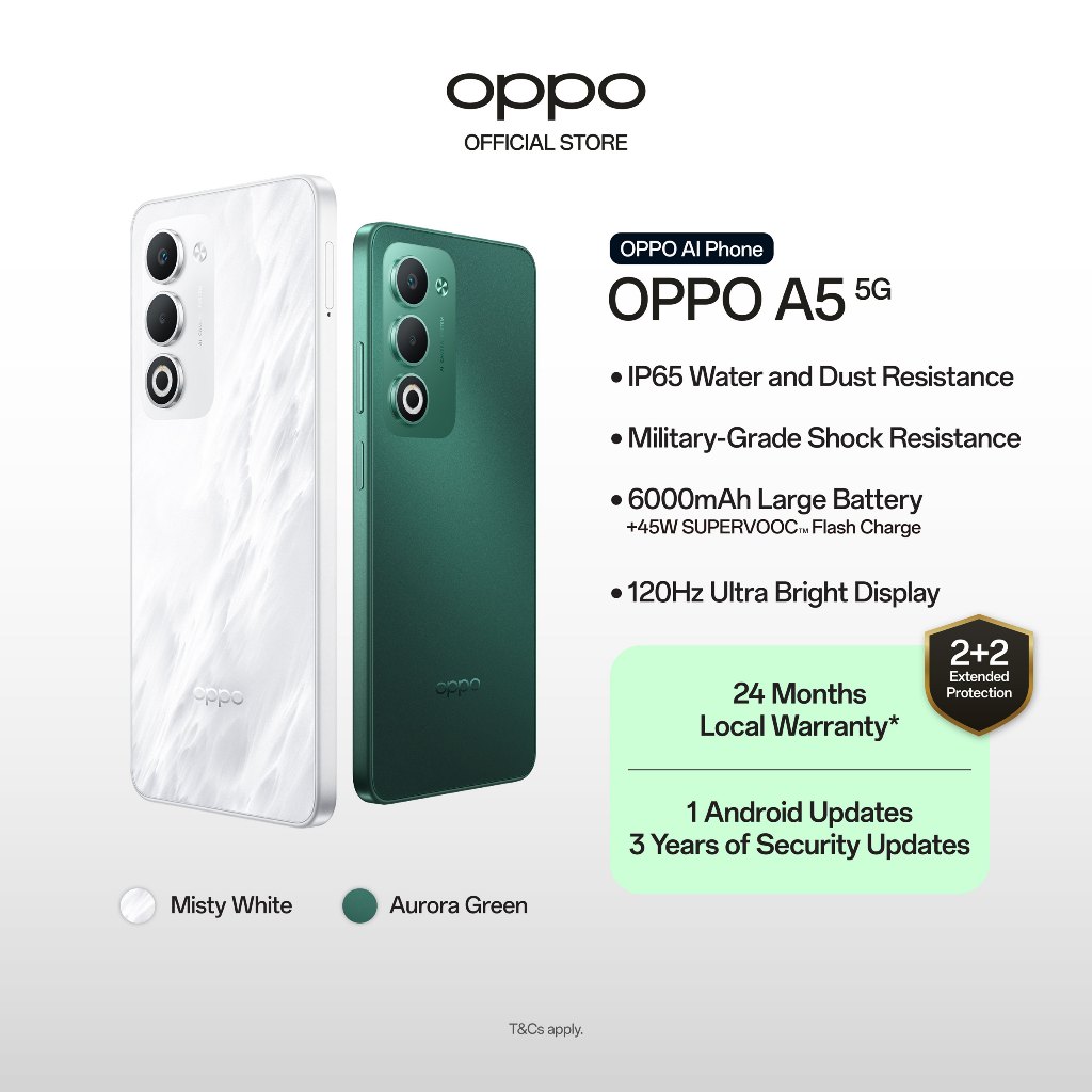 OPPO A5 5G 8(4+4GB)+128GB 6000mAh Battery 45W SUPERVOOC