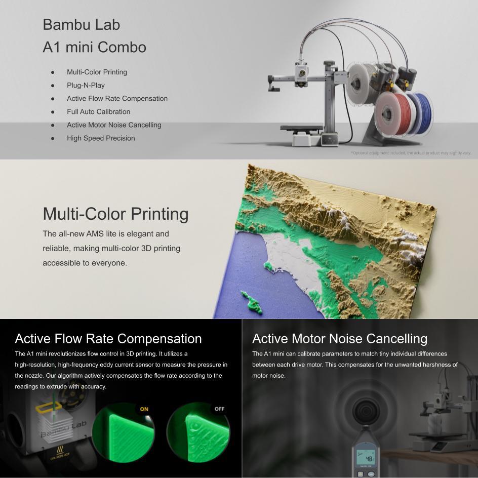 [SG Local] Bambu Lab A1 mini 3D Printer A1 Mini Combo with AMS system ...
