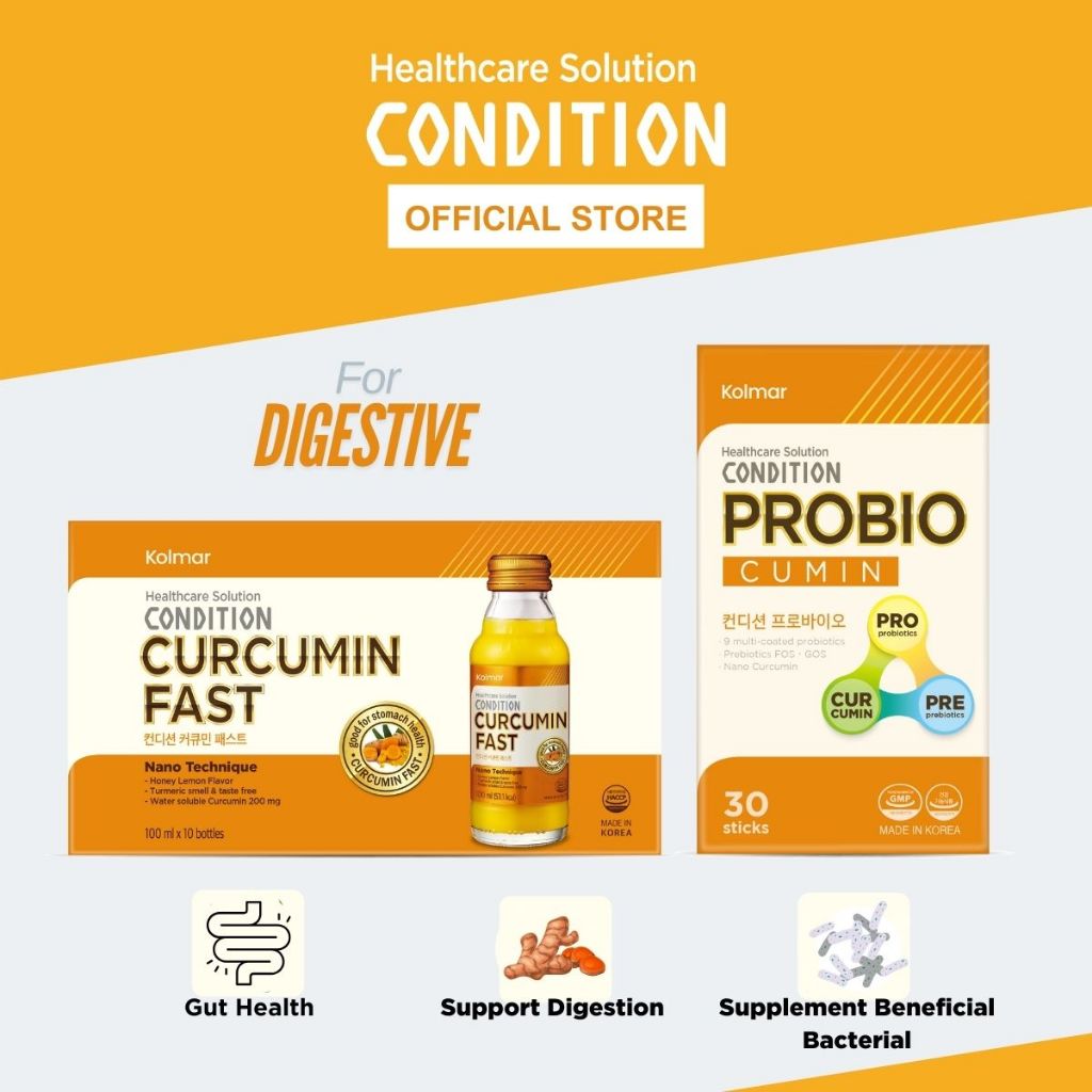 Condition Curcumin Fast 10 btls + ProbioCumin 30s, Turmeric, Probiotics ...