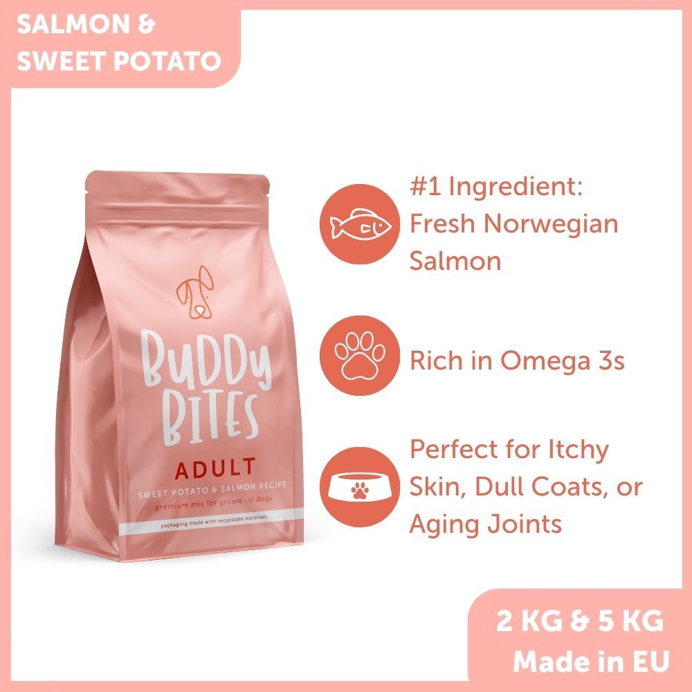 Buddy Bites Adult Dry Dog Food Salmon (European Kibble Made