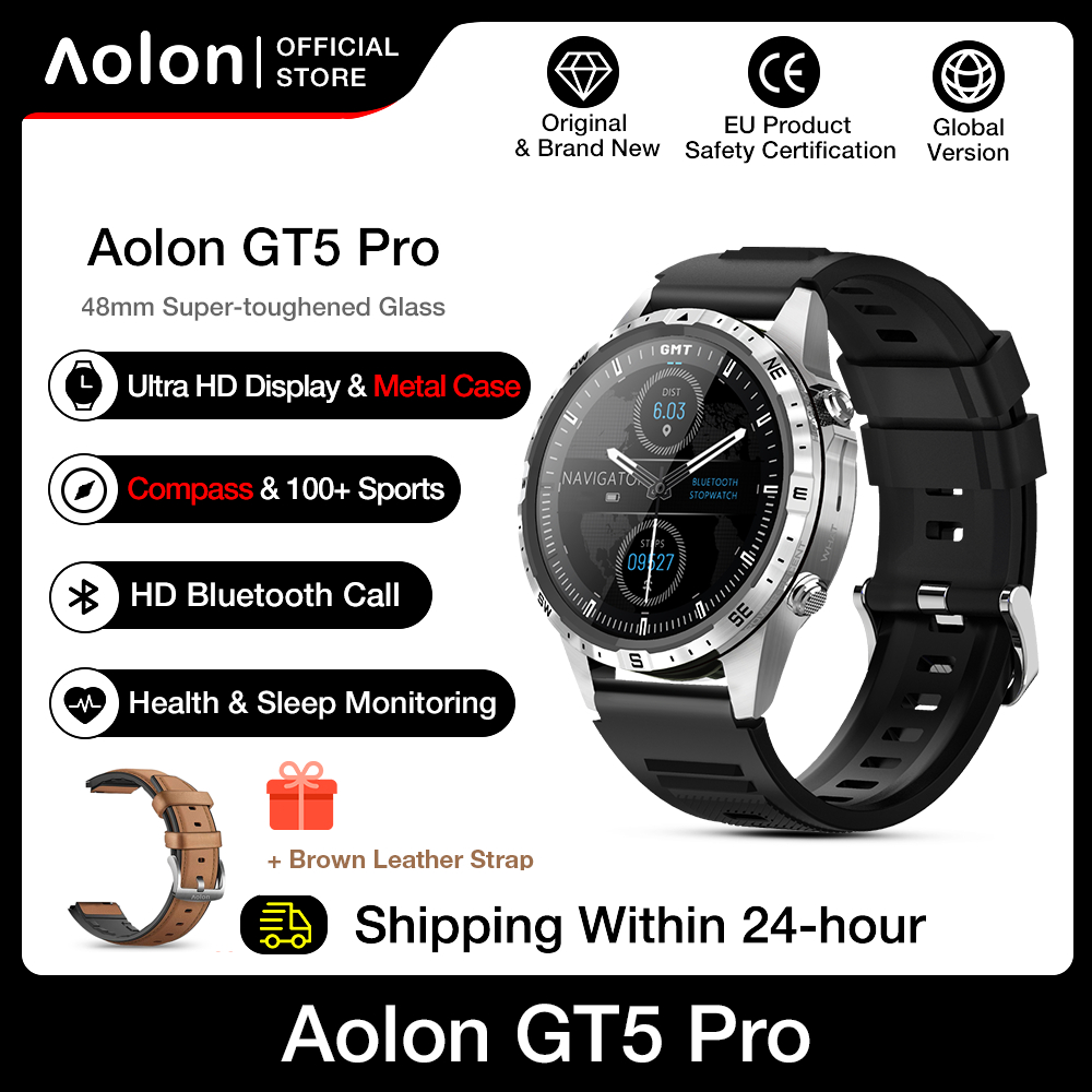 Aolon GT5 Pro Smart Watch Men Waterproof Bluetooth Call