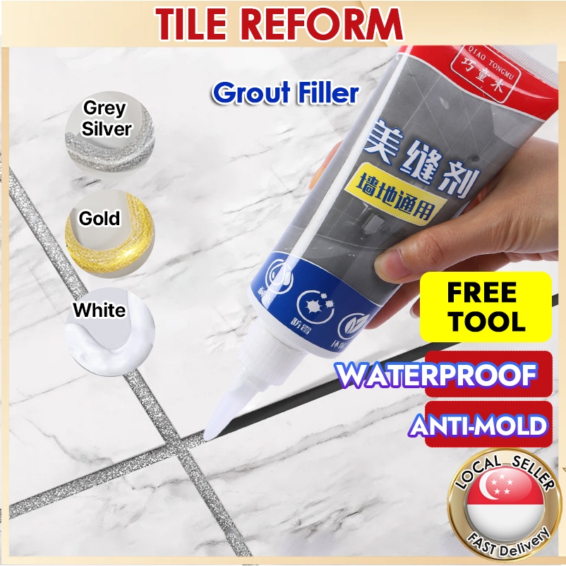 🇸🇬Tile Grout Marker Sealant Grout filler tile reform - Waterproof Anti ...