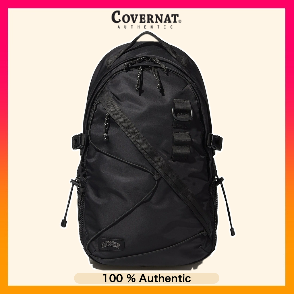 【COVERNAT】25SS CORDURA ARCH LOGO DIAGONAL WEBBING BACKPACK COVERNAT Cordura Arch Logo Diagonal Webbing Backpack Black