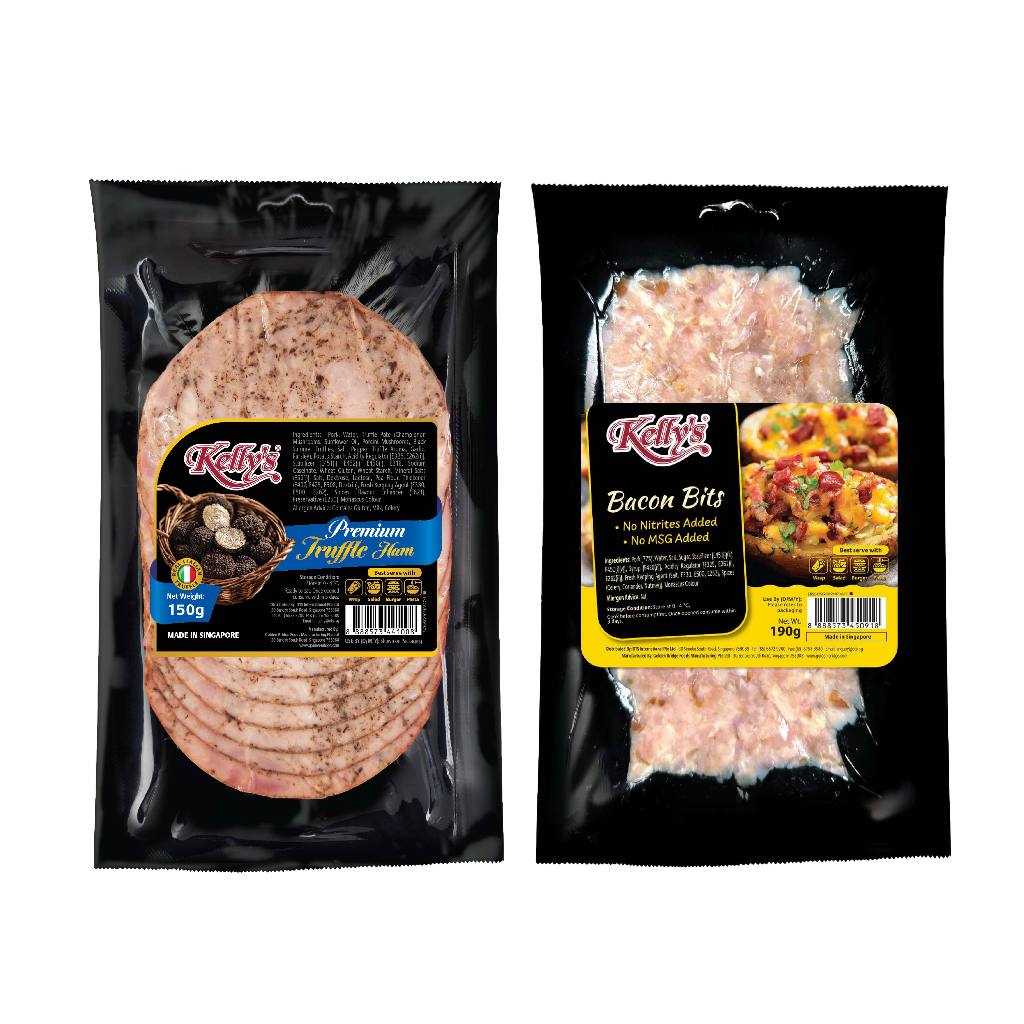 [NEW][Bundle of 2] Kelly's Premium Truffle Ham 150g + Kelly's Bacon ...