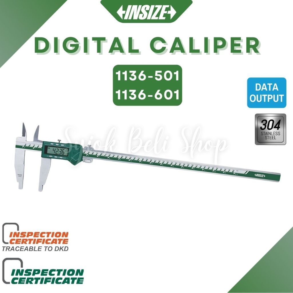 INSIZE Digital Caliper 1136-501/1136-601 Jaw Length 100mm (Range 0 ...