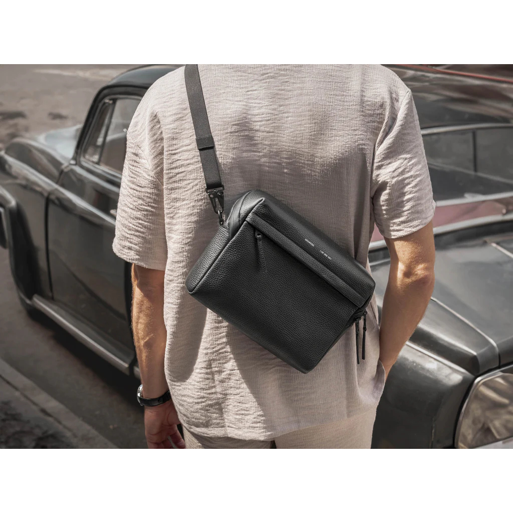 Grams(28) 154 City Pack Leather Sling Bag | Shopee Singapore