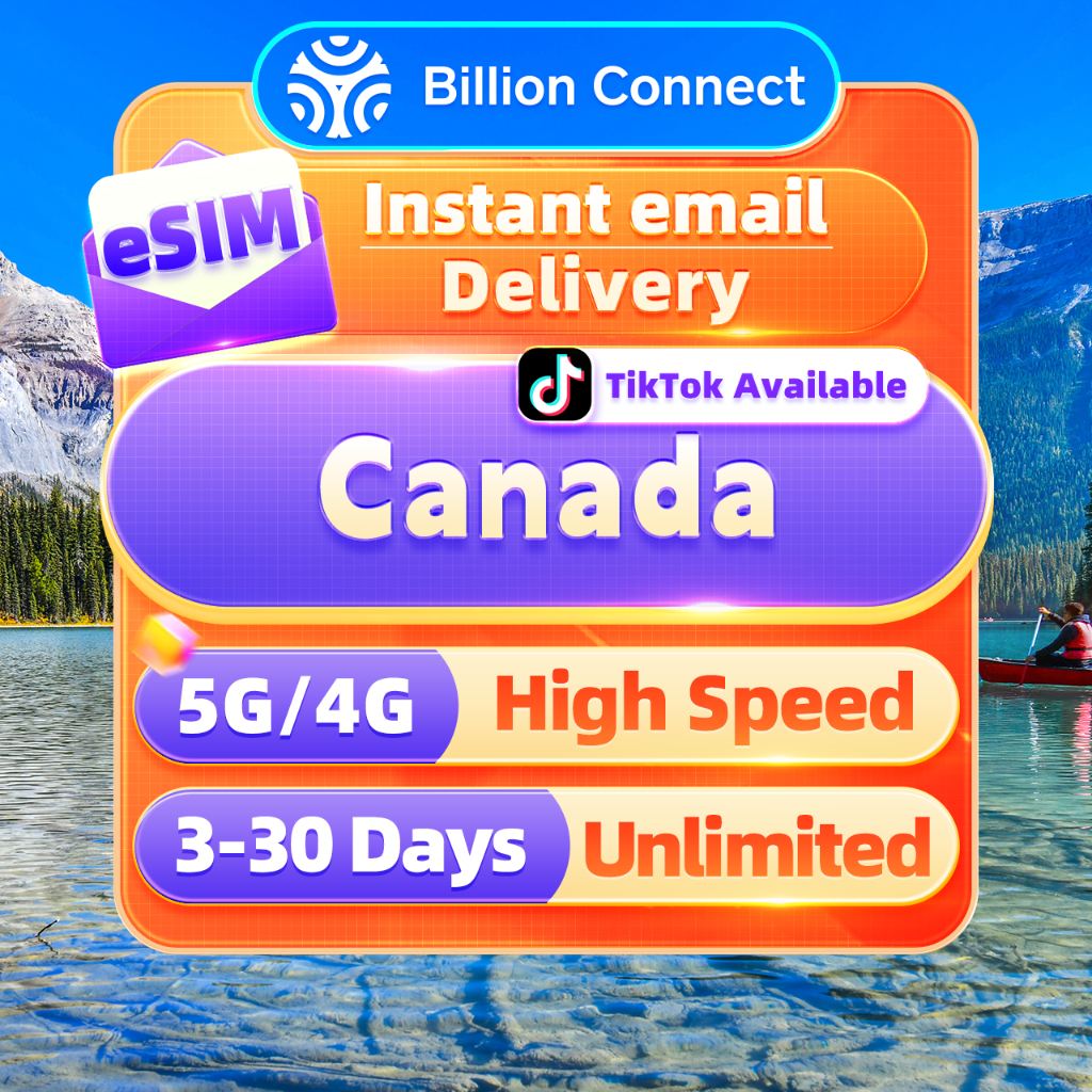 Canada eSIM Unlimited 4G Data Daily 500MB-2GB Total 3-10GB High Speed ...
