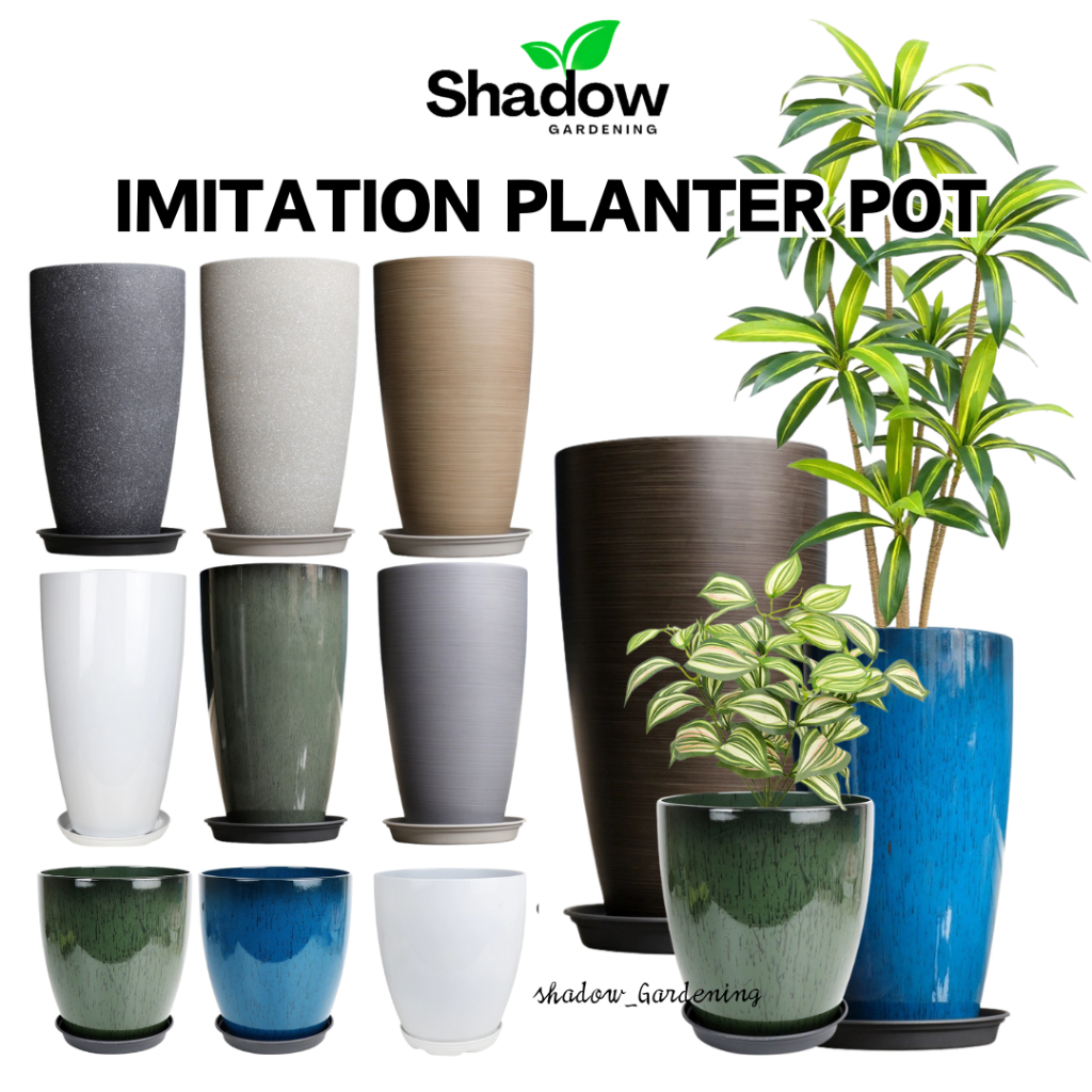 SG_SHADOW |Tall Imitation Plant Pot Artificial Plant Pot Indoor Outdoor ...