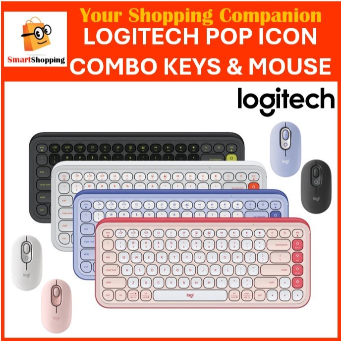 (Original) Logitech POP ICON Combo Wireless Bluetooth Mouse and ...