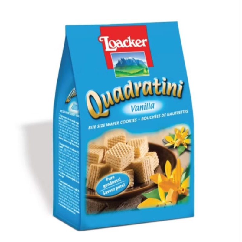 Loacker quadratini mini bite size wafer Vanilla 125g | Shopee Singapore
