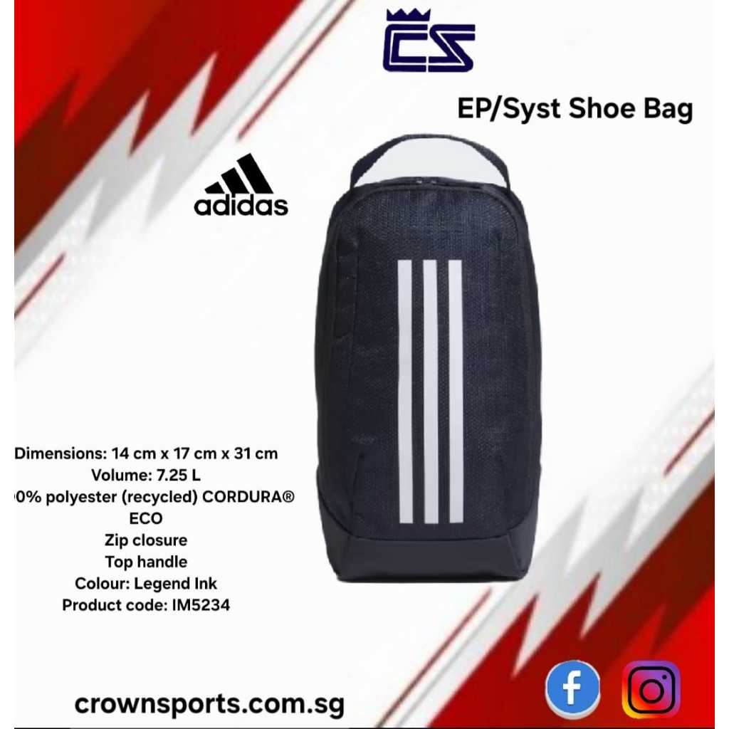 Adidas EP Syst. Shoe Bag IM5234 Medium Large Shopee Singapore
