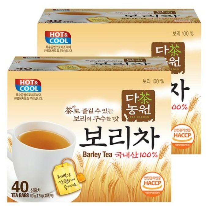 Danongwon Barley Tea Bags (1.5g x 40 Sachets) x 2 Boxes – Korean ...