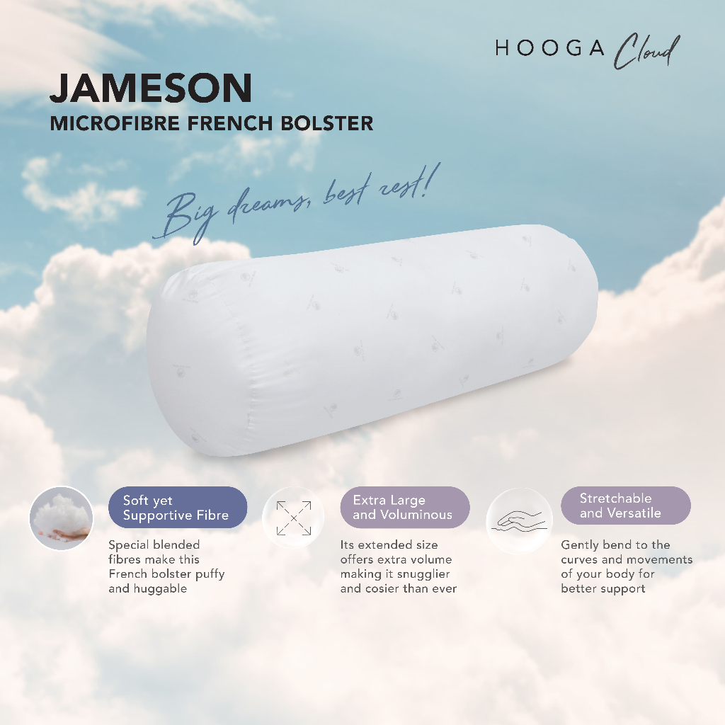 Hooga Cloud JAMESON Microfiber French Bolster | Alternative Bolster ...