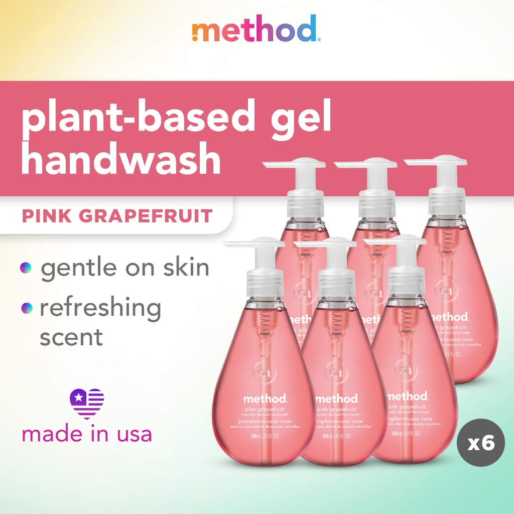 [1 Carton] Method Gel Hand Wash Pink Grapefruit (6x354ml) | Shopee ...