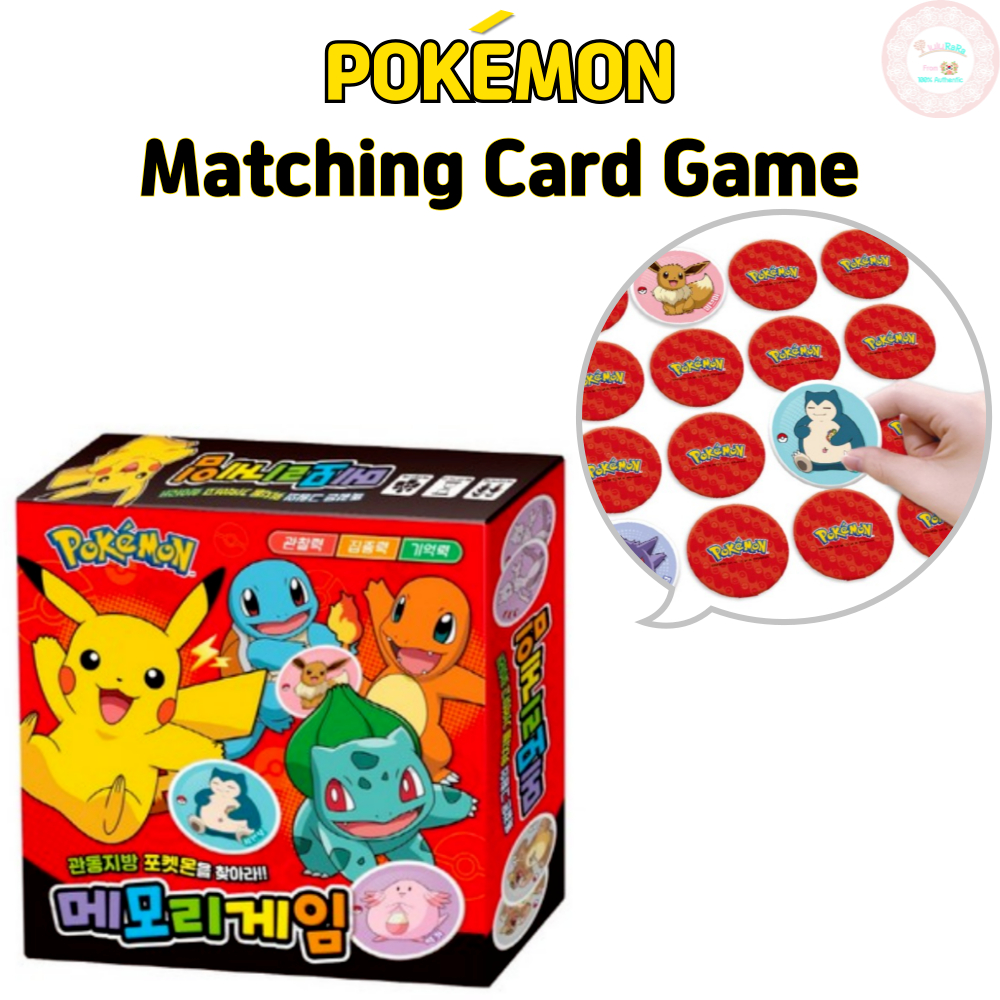 Pokémon Matching Card Game Pokemon Memory Game Board Game Early ...