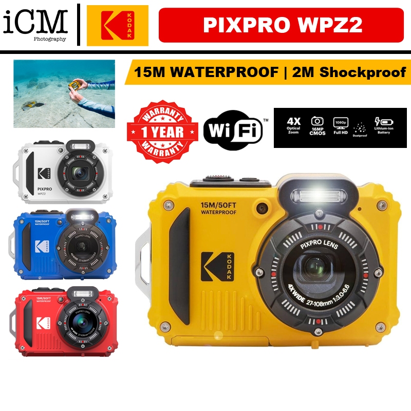 KODAK PIXPRO WPZ2 WiFi Digital Camera Waterproof Shockproof