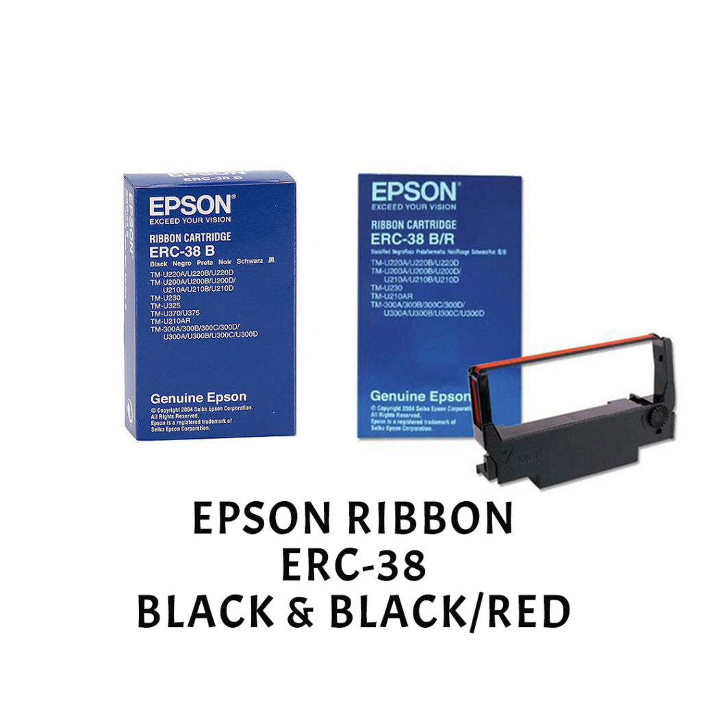 [ORIGINAL] Epson Black Black/Red Ribbon Cartridge ERC-38B ERC38B ERC-38 ...