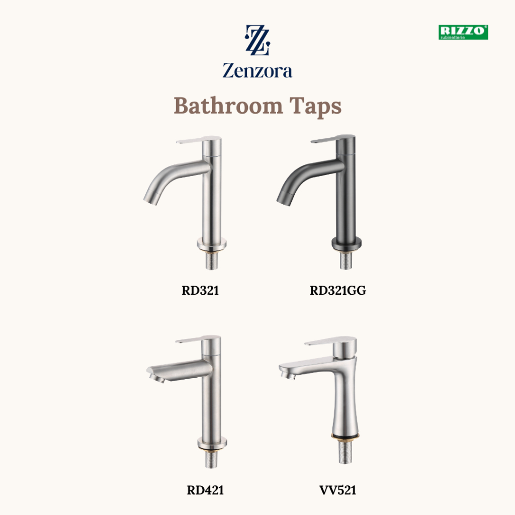RIZZO RD321GG SUS 304 Stainless Steel Gun Grey Basin Tap | Shopee Singapore
