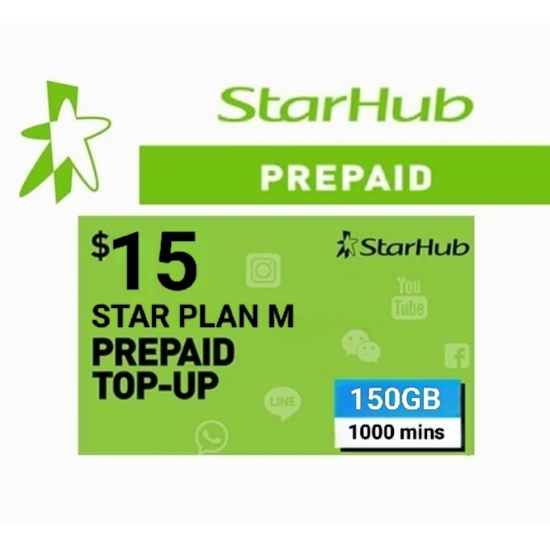 StarHub 150GB $15 Star Plan Prepaid Top Up | Shopee Singapore