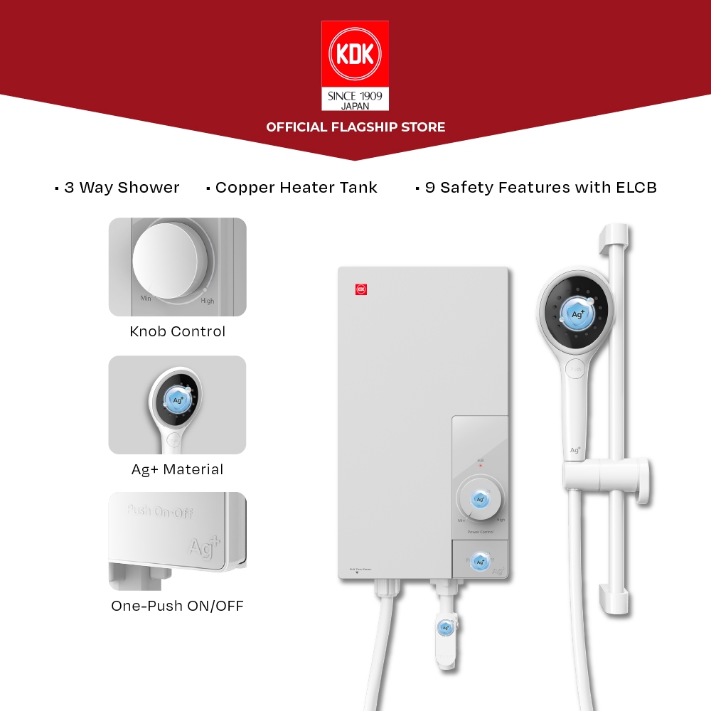 KDK Instant Water Heater TG3AE1 Iconic Corner Control, Analog Model ...