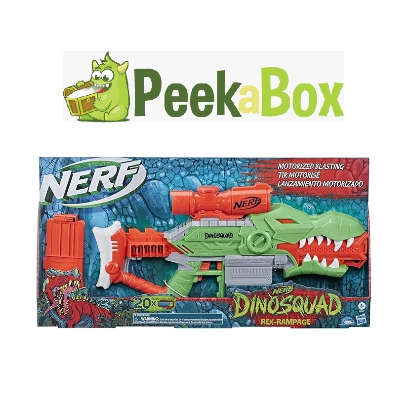 NERF Nerf Dinosquad Rex-Rampage Motorized Dart Blaster, 10-Dart Clip
