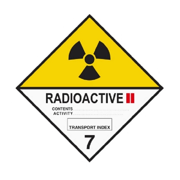 [SG] IATA DGR Hazard Label Class 7.2 Radioactive ll (50 Pieces ...