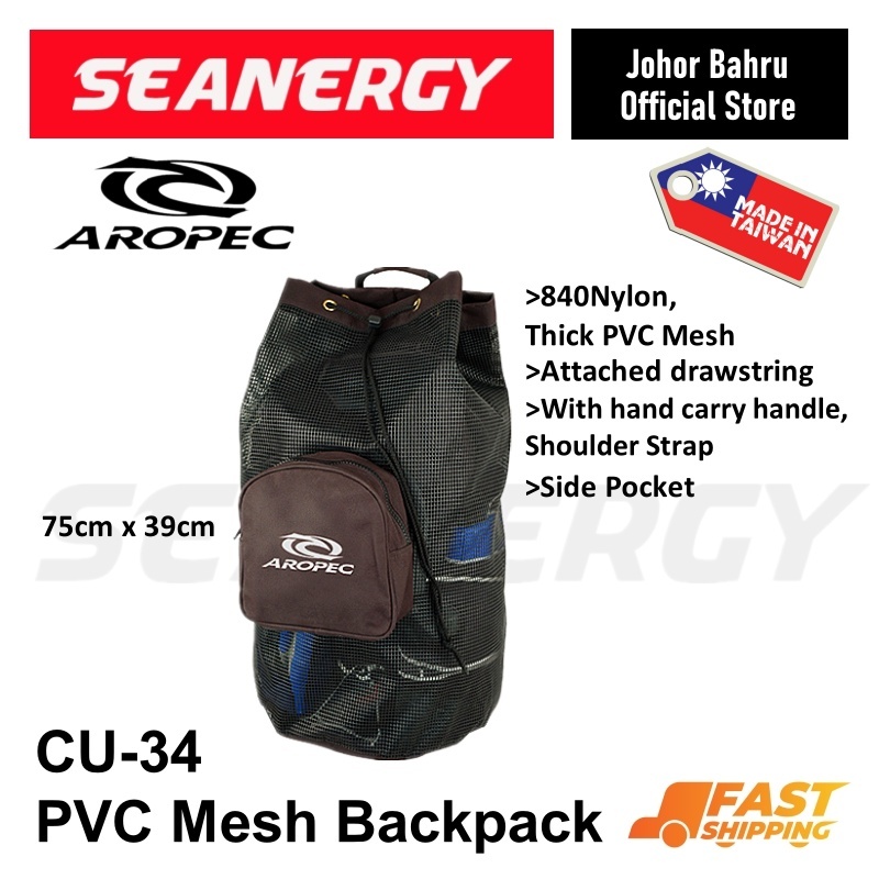 Aropec Heavy Duty PVC Mesh Backpack Mesh Bag Mesh Sack Gear Bag Dive ...