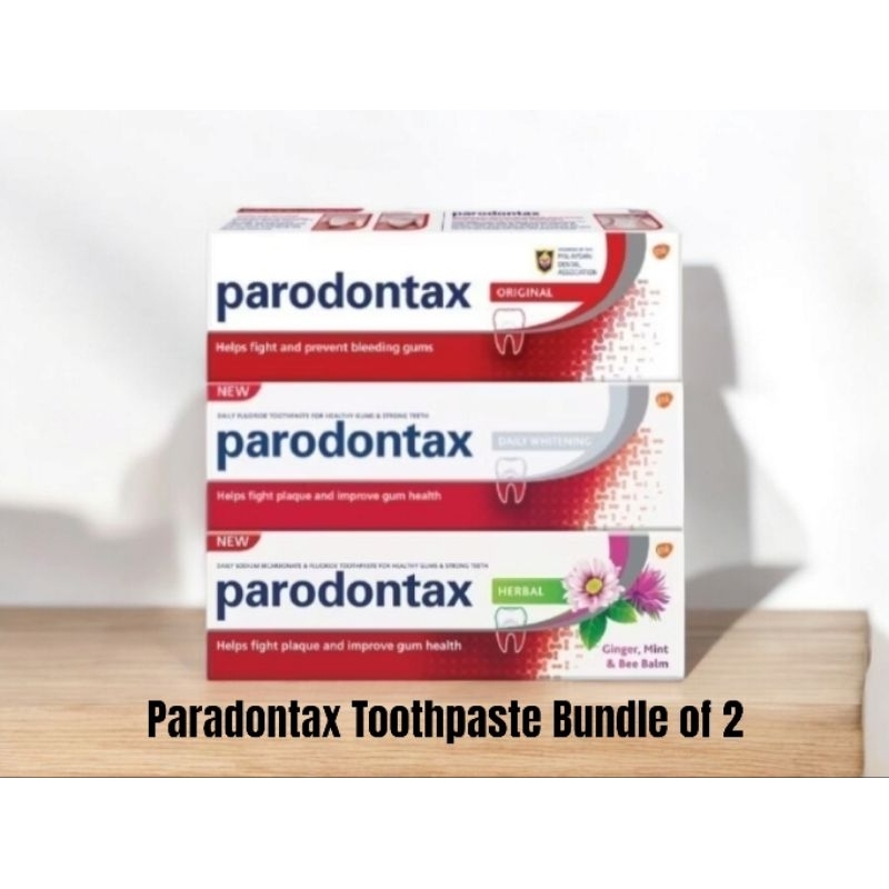 Paradontax 90g Bundle of 2 /Original/Daily Whitening/Herbal | Shopee ...