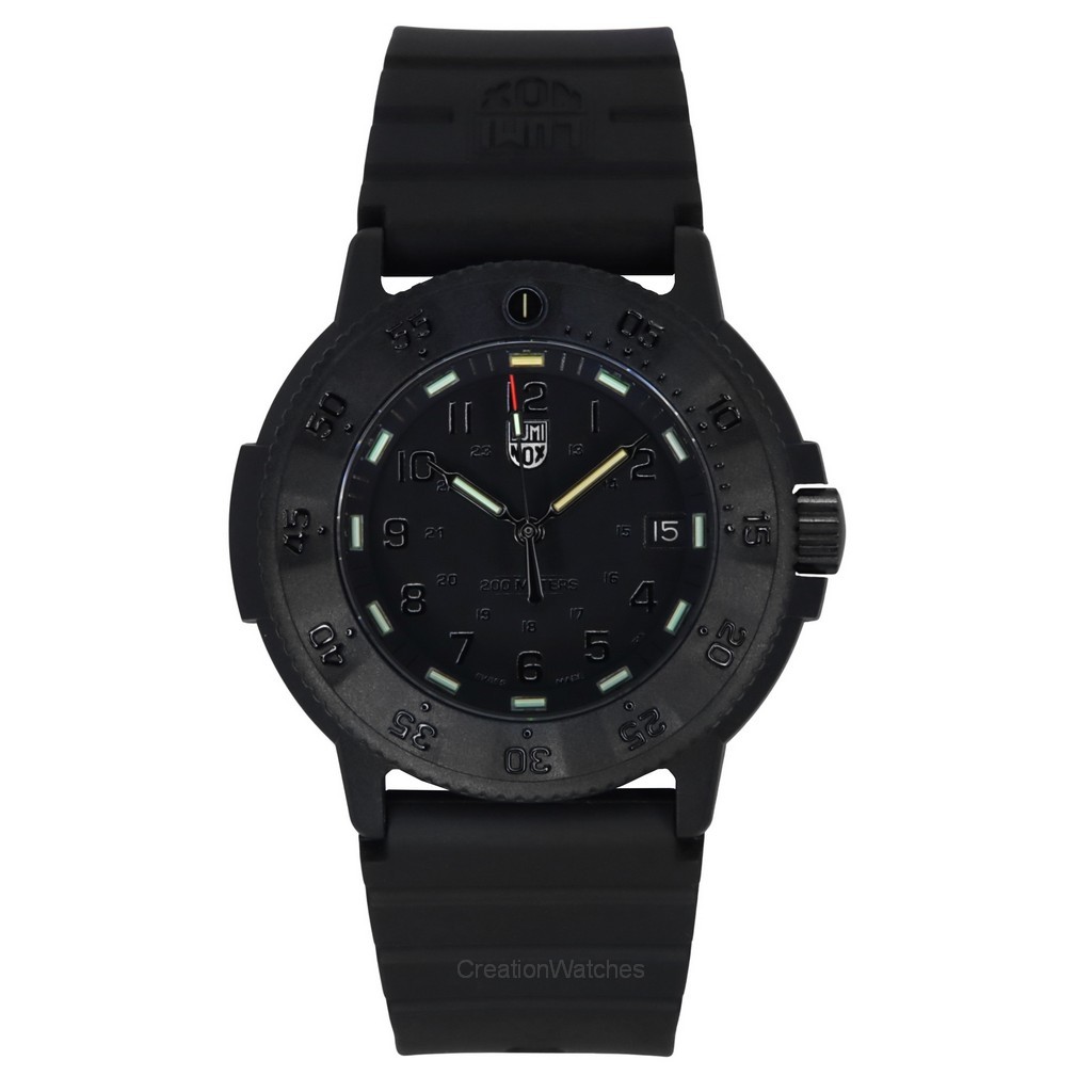 Luminox black face rubber band watch hotsell