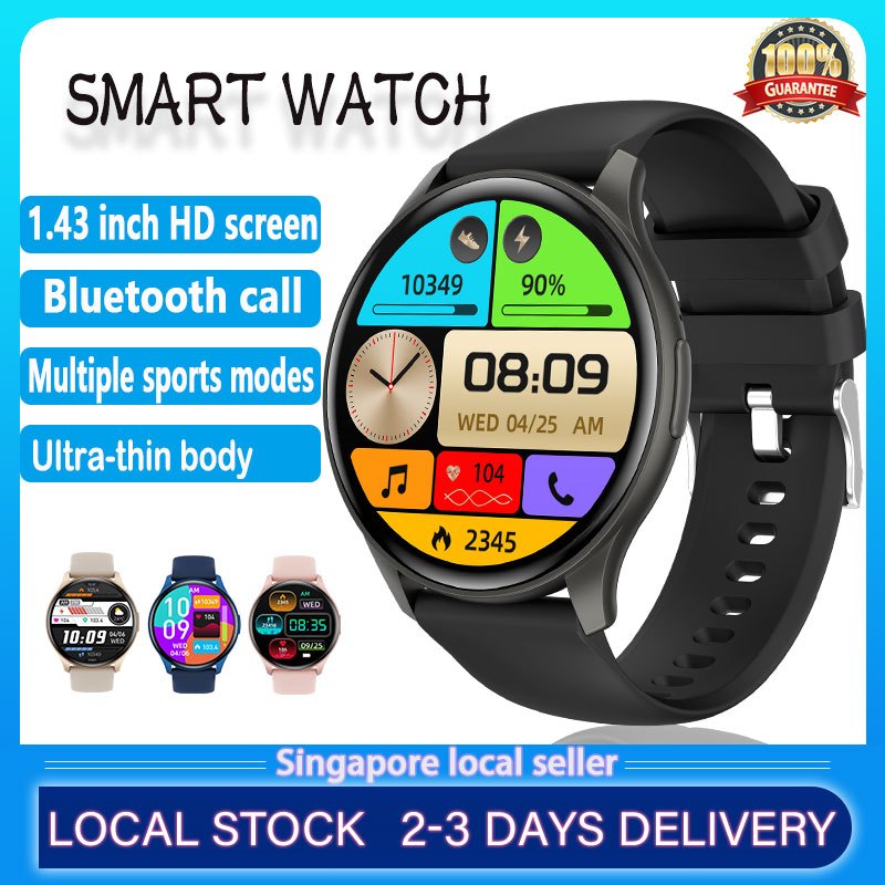 [Local Stock] Smart Watch 1.43 HD Bluetooth Call Sports Fitness Men ...